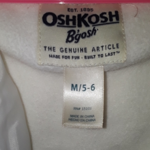 OshKosh B'gosh Girl's Purple Puffer Coat w/Detachable Hood Sz. 5/6 - Picture 5 of 6